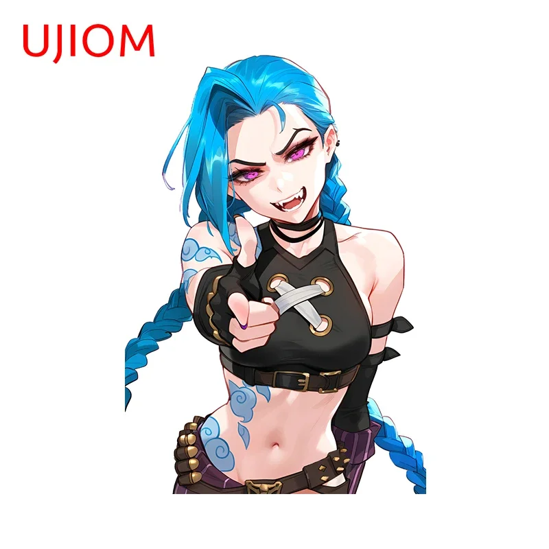 UJIOM For Arcane Jinx League Of Legends Cool Wall Stickers Sexy Cartoon Girl Graffiti Decals Scratch-Proof Aesthetic Room