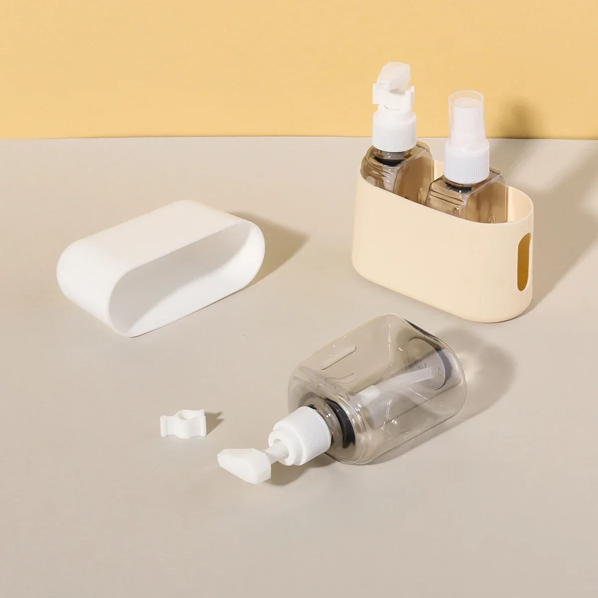 Juego de botellas de viaje, champú, Gel de ducha, loción para lavar a mano, botella vacía dividida, Kit de viaje, accesorios, juego de brochas de maquillaje