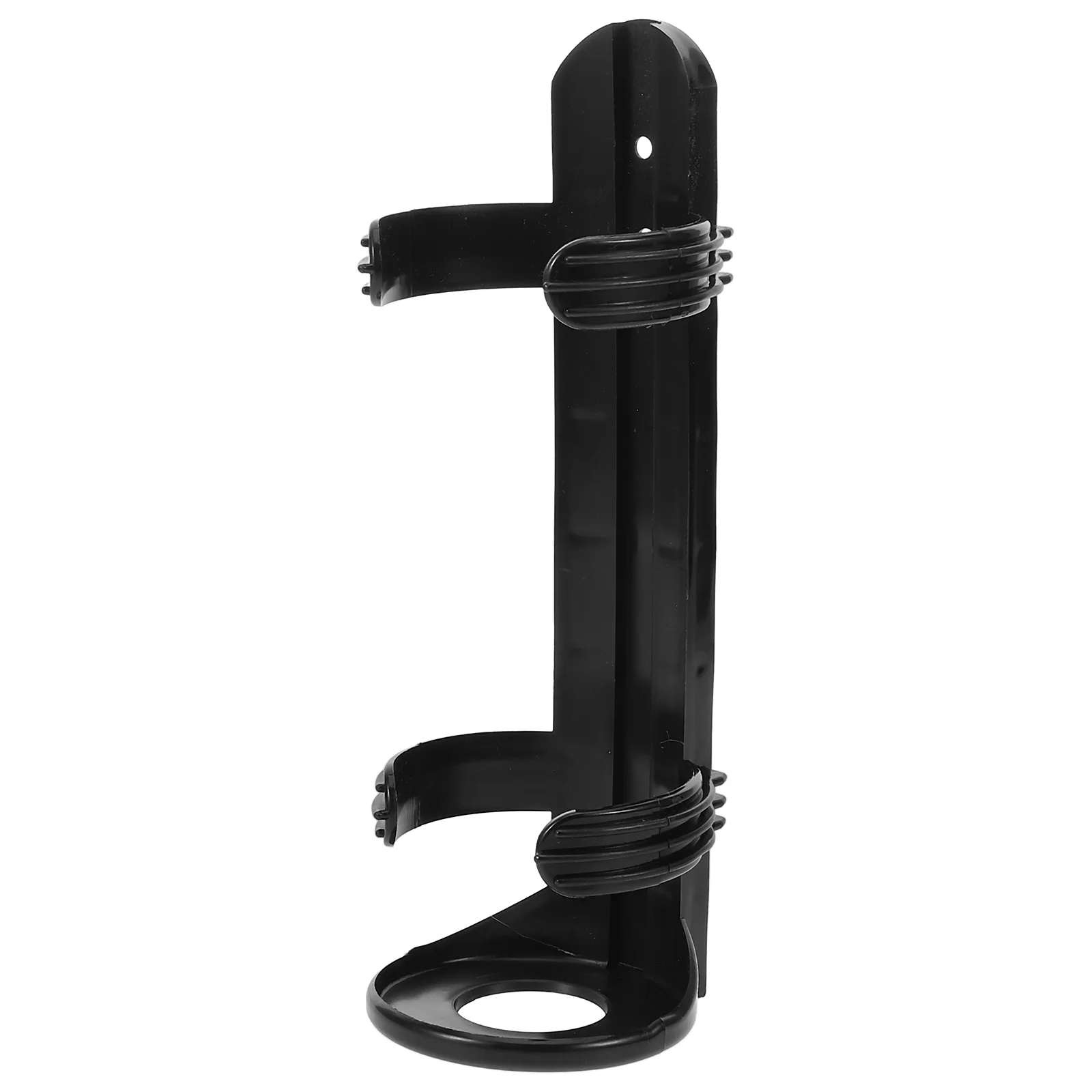 Fire Extinguisher Rack Car Holder Wall Mount Bracket Mounted Black Plastic Storage