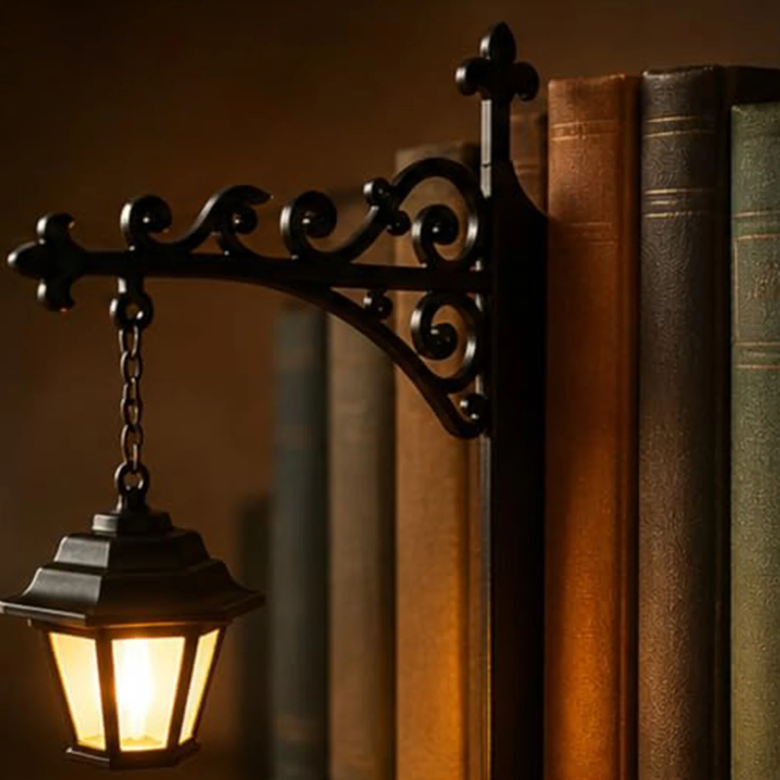 مصباح رف مكتبة مصغر من الراتنج - مراجعة Bookcase Wood Shelf وسعره