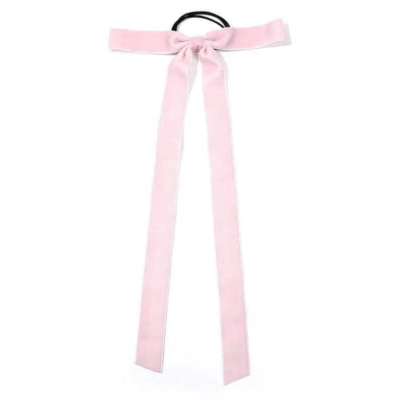 

652F Fashionable Hair Bows Hair Scrunchie for Women with Ribbon Tails Hair Accesories