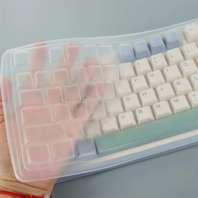 Para Aula F75 cubierta de teclado de silicona Protector película de piel TPU Teclado mecánico para jugar transparente impermeable