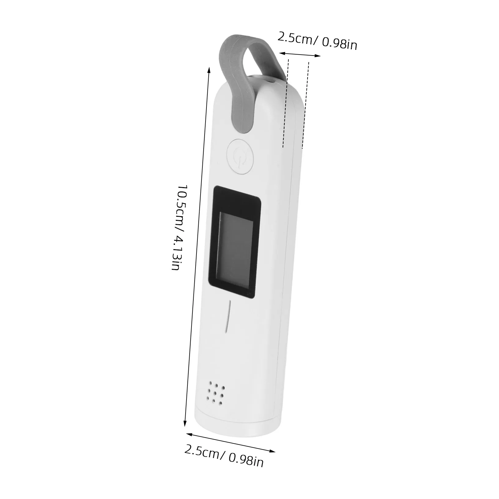 Mini Portable Alcohol Tester Digital Breathalyzer White No Battery Required Accurate Alcohol for Driving Safety