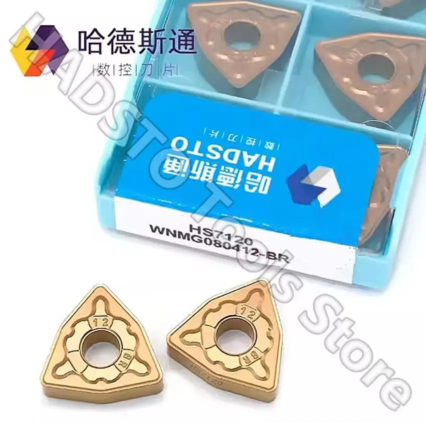 

WNMG080412-BR HS7120 WNMG080412-BR WNMG433 HADSTO CNC carbide inserts Turning inserts For Stainless steel M15-M30 10pcs/box