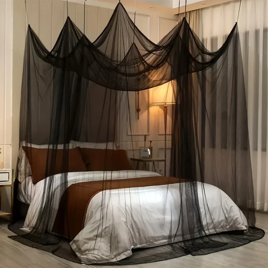 

Large Four Door Mosquito Net, Breathable Polyester Mesh Cover, Suitable for Outdoor Camping, Insect Proof in Summer Bug net Net