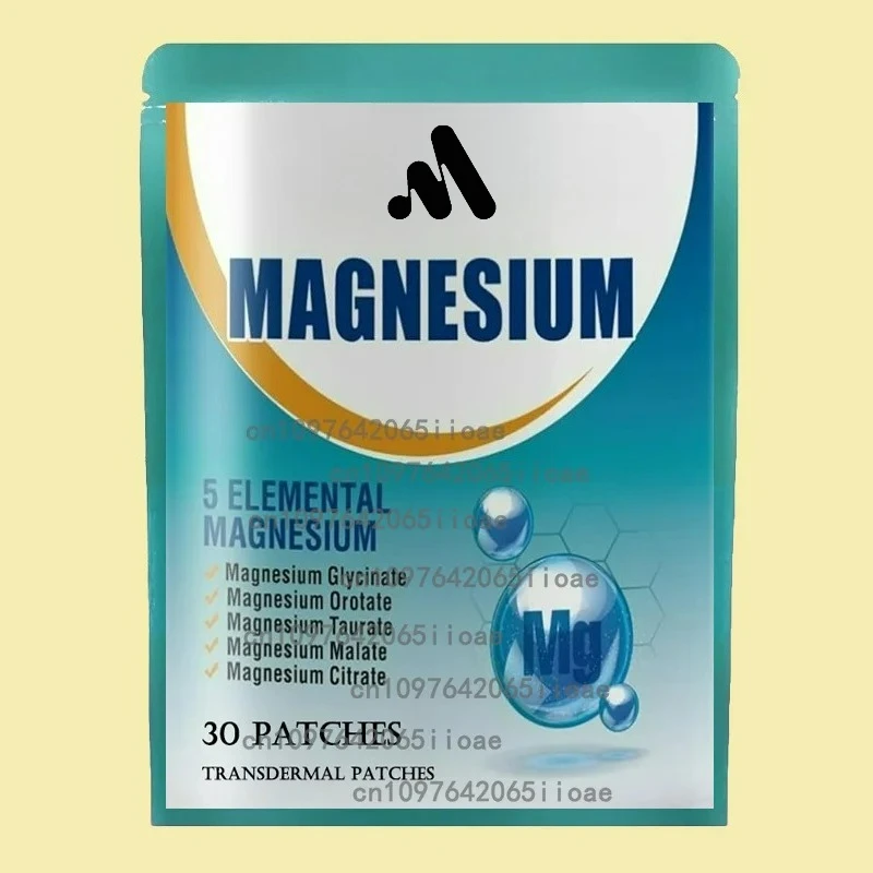 

30 Patches Magnesium Complex Transdermal Patches Stress, Muscle & Heart Support