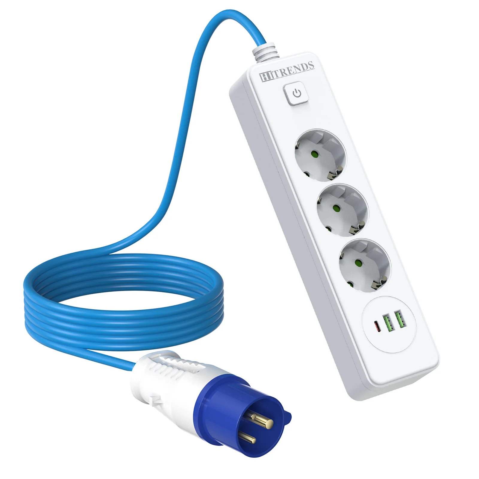 

【 Кемпинг Wonder 6-в-1】Удлинитель USB для наружных автофургонов, 3AC+2USB-A+1Type-C, многозащитный, удлинительный кабель длиной 5 метров