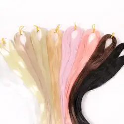 Peruca de seda leite para BJD e boneca SD, pacote de cabelo macio, reinicie o pacote de cabelo, preto, branco, roxo, 1/4, 1/6, 1/3, 80cm