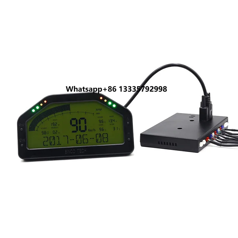 

908 Car Digital Race Dash, Multi-function Gauge Sensor Kit Connecting Wire Racing Dashboard Display