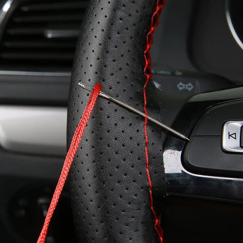 DIY Steering Wheel Cover soft Leather braid for Geely Vision SC7 MK CK Cross Gleagle GX7 SX7 Englon SC3 SC5