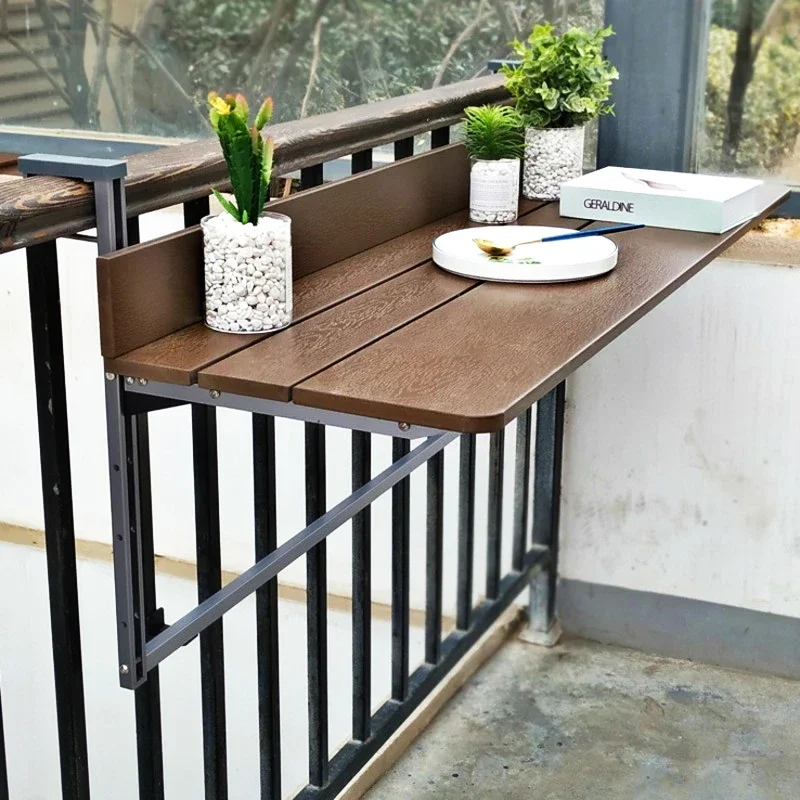 Modern Balcony Railing  Hanging Table Creative Hanging Computer Table Home Bar Counter Lifting Folding Desk