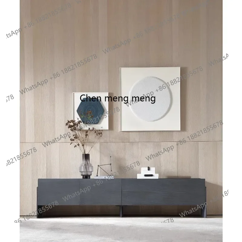 

B178 High-end customized Italian minimalist living room TV cabinet combination solid wood storage floor cabinet2936