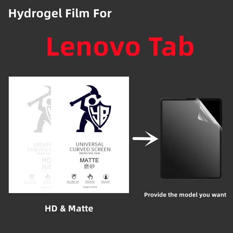 

2pcs HD Hydrogel Film For Lenovo Tab M11 M10 M9 M8 Matte Screen Protector For Tab P11pro Legion Y700 2025 Xiaoxin Pad/Pad Pro