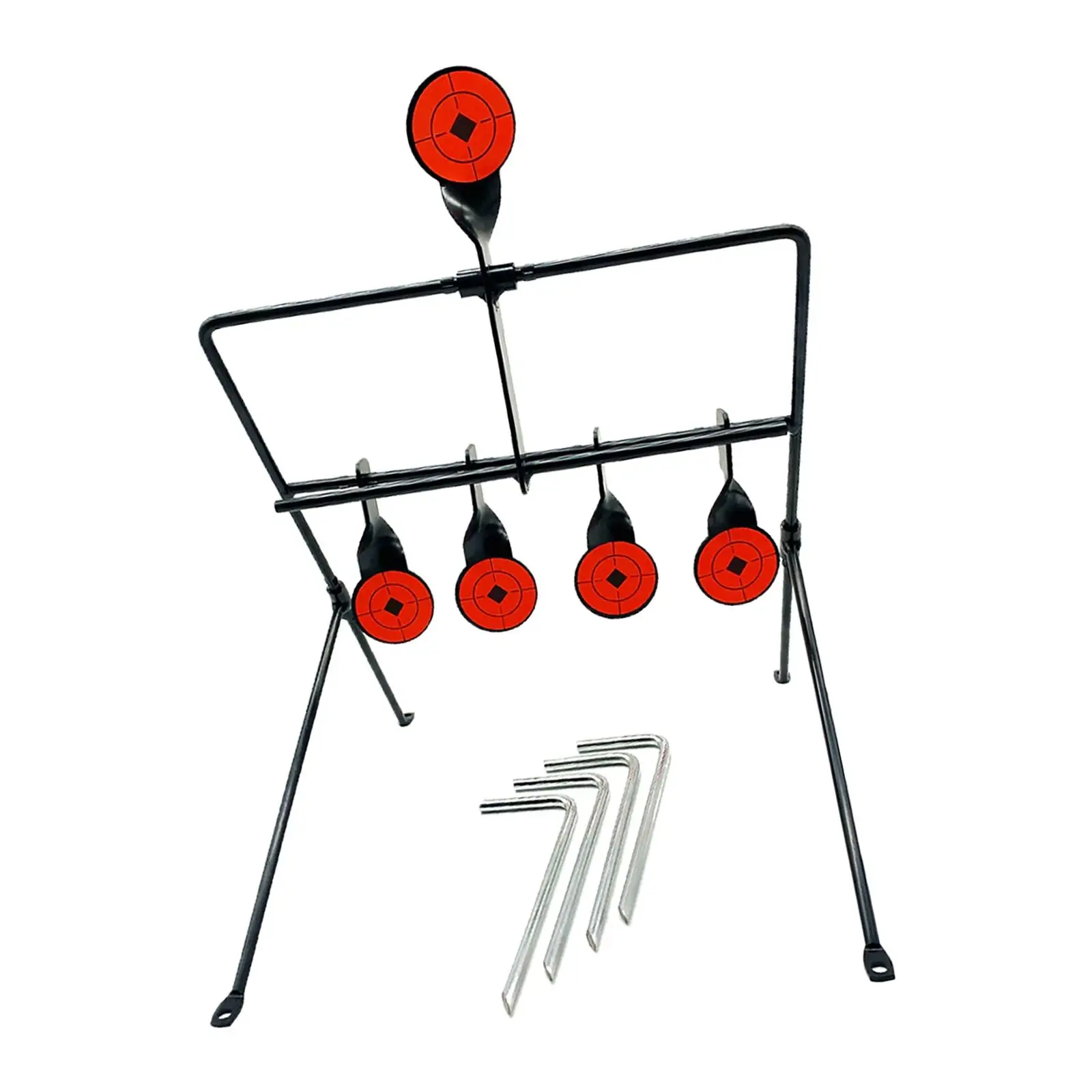 Sturdy Shooting Target Self Resetting Targets Target Stand Airgun Archery Hunting with 5 Targets Shooting Accessories