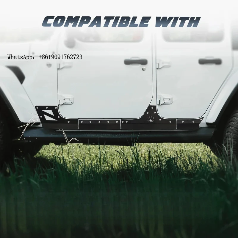 

High Quality Steel Body Armor Cladding Rocker Guards Fits Wrangler JK 2007-2018 4-Door