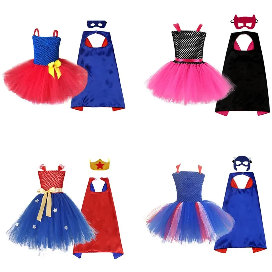 Kids Superhero Costume  Set with Dresses cosplay costume women dress cosplay costumes  anime haikyuu  haikyuu demon slayer  play