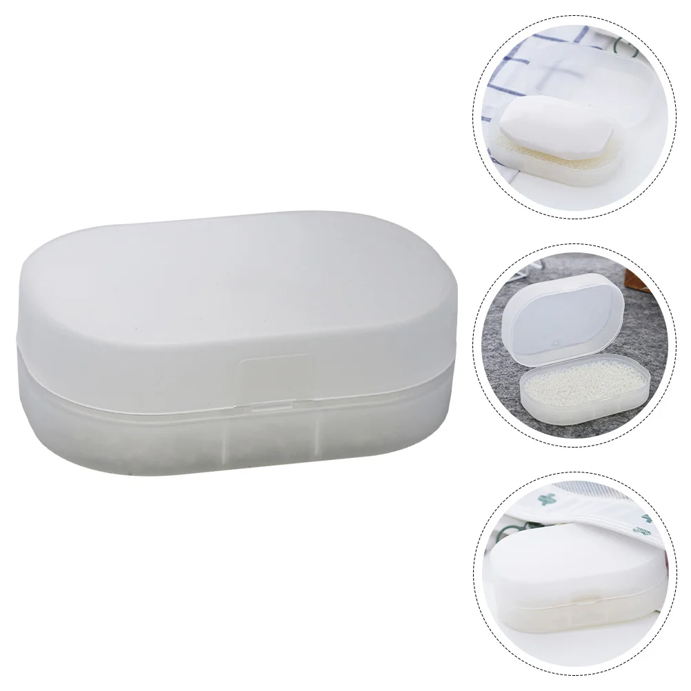 

Soap Case Travel Transparent Sponge Rack Tub Bathroom Supplies Container