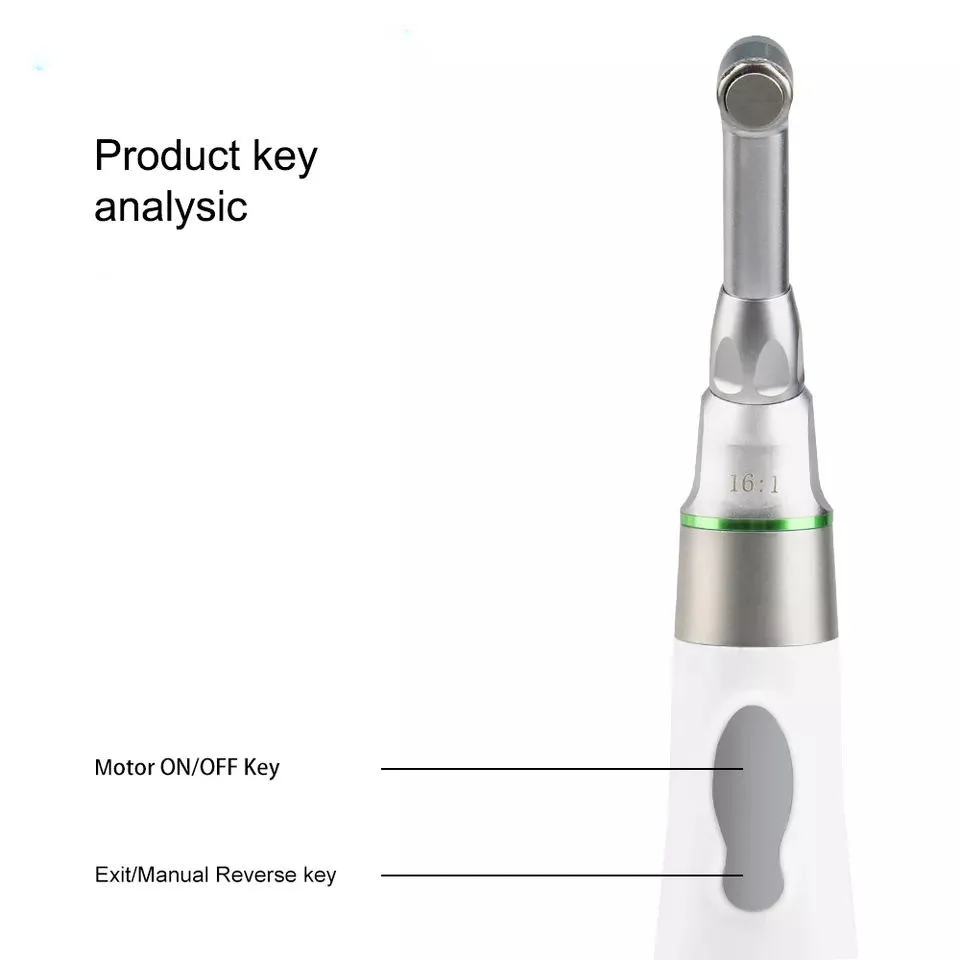 Dental Endo Motor Cordless LED 16:1 Contra Angle with Head Low Speed Handpiece Endodontic Instruments