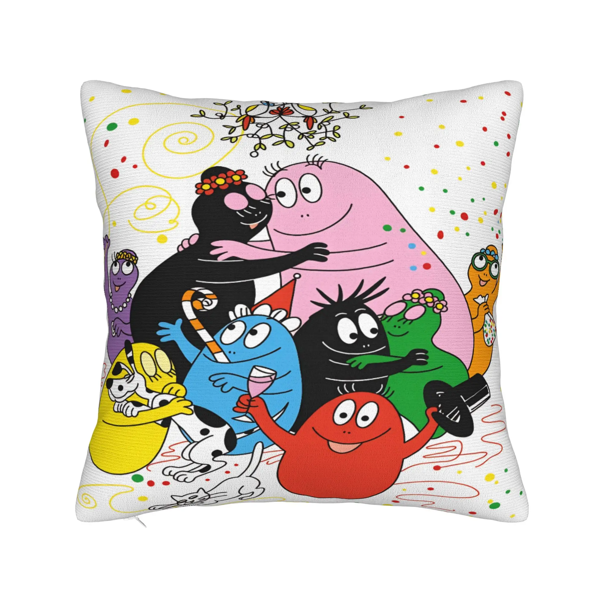 Barbapapas Pillowcases  Cute Funny Pillow Case For Sofa Home Decoration Soft Pillow Cover