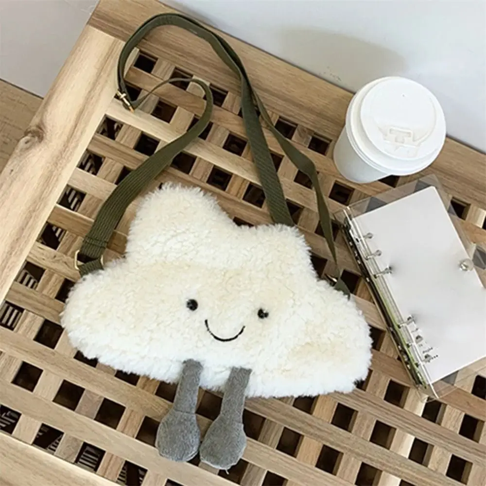 

Cloud Design Plush Shoulder Bag Fashion Satchel Bags Handbags Women Plush Bags Cartoon Adorable Crossbody Bags Women Ladies