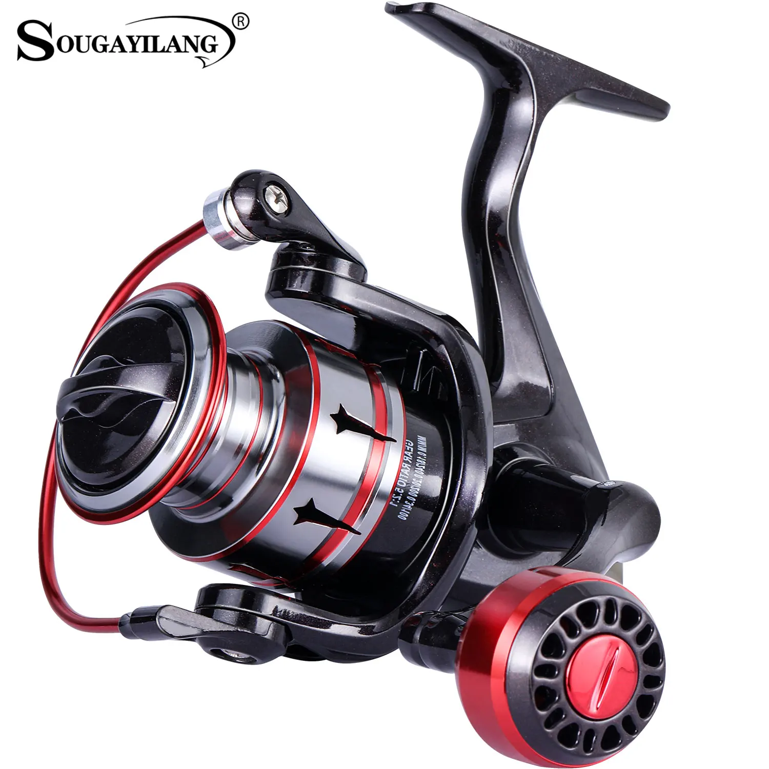 Sougayilang Fishing Reel 5.2:1 Gear Ratio Max Drag 5Kg Spinning Reel with Aluminum Spool Windlass for Bass/trout Fishing Tools