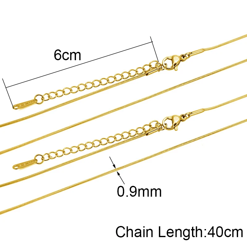 5 szt. Zapięcia homara ze stali nierdzewnej naszyjnik łańcuszkowy złote ogniwo kolorowy naszyjnik łańcuszek do wyrobu biżuterii Diy o długości 40cm