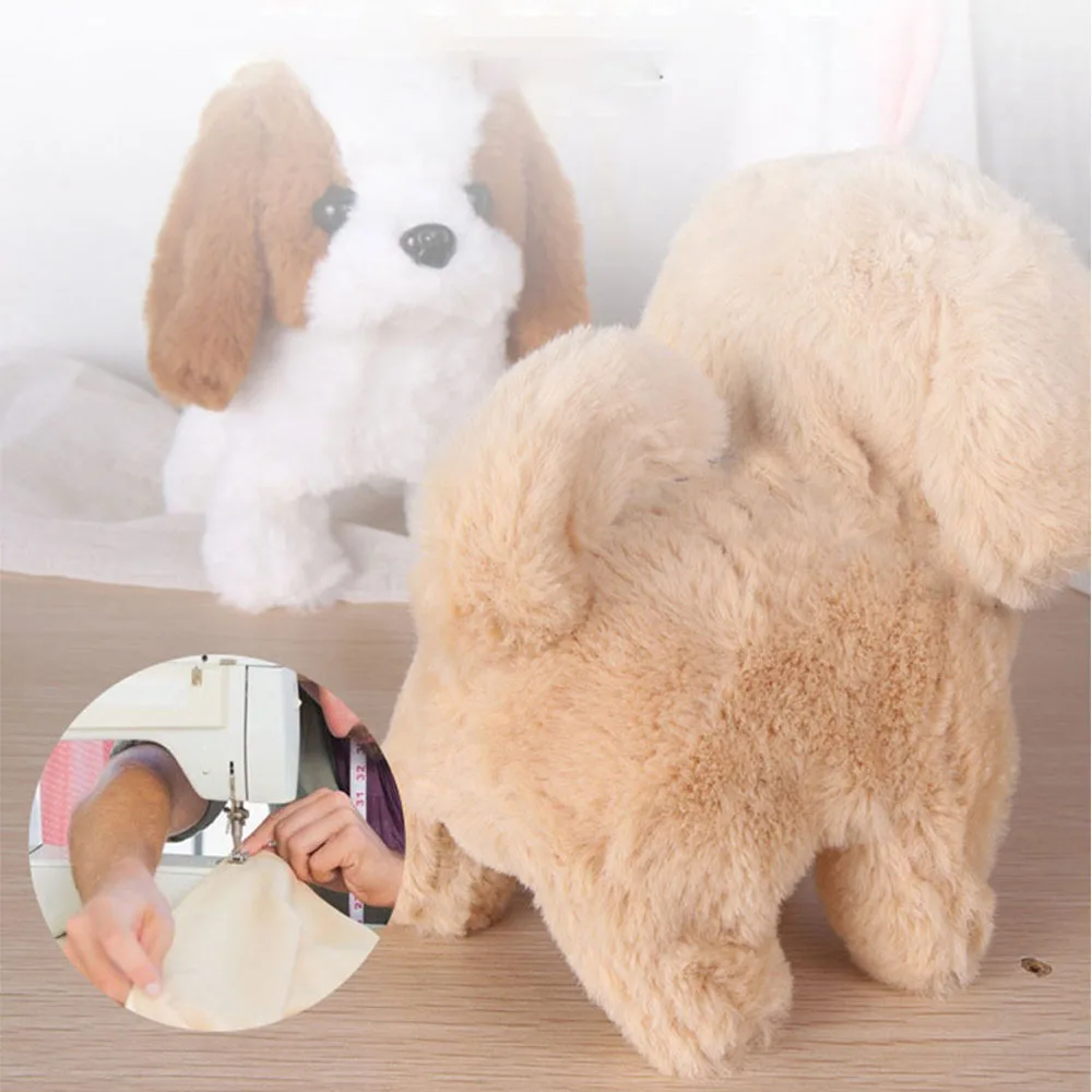 Electric plush toy pet dog plush simulation design cute small animal doll interactive children's gift