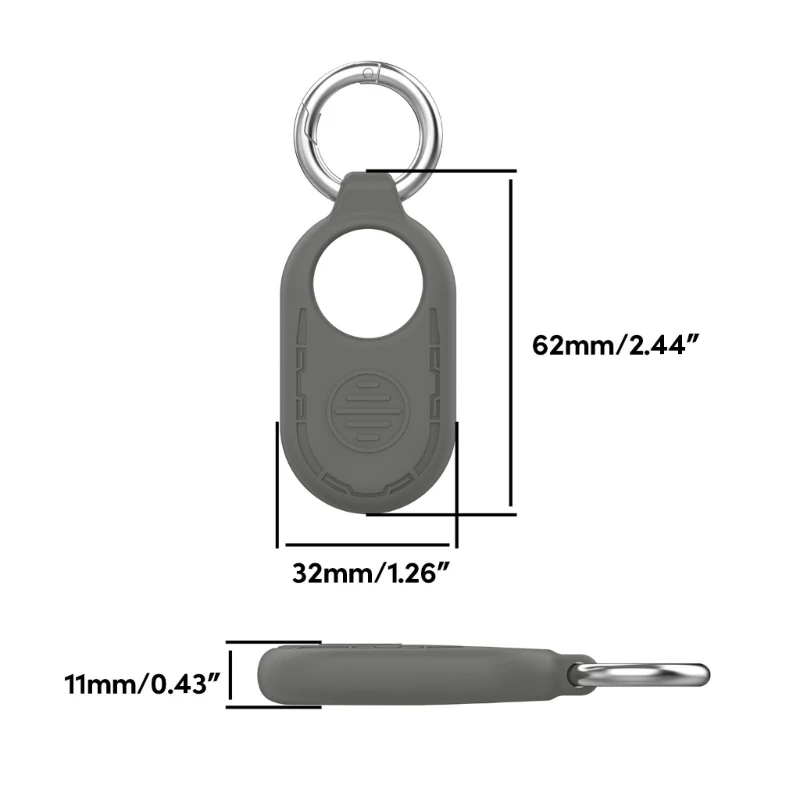 Silicone Case Protective Cover For Samsung Galaxy Smart Tag 2 Anti-scratch Sleeve Housing Carrying Case With Keychain