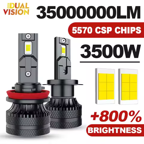 H7 LED 35000000LM Headlights Canbus 3500W Hi/low H4 H1 H11 9012 HIR2 H8 H9 9005 9006 HB3 HB4 High Power CSP Car Light 6000K 12V