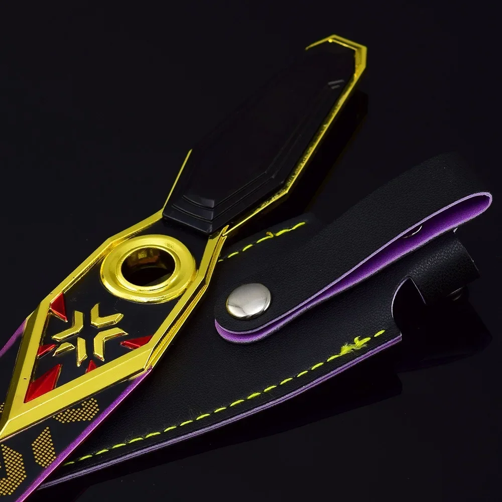 Valorant Weapon Champions 2023 Kunai Purple Edge, juego periférico de Metal, agentes Ninja, espada samurái, modelo de juguete para niños, 22cm