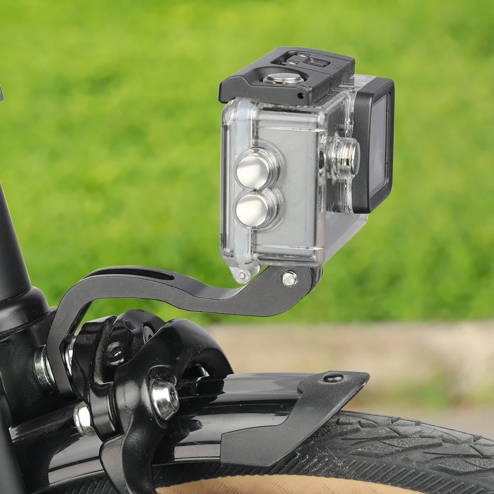 Deemount Vorderradgabel-Scheinwerferständer, passend für CATEYE/XOSS/Trek für Brompton-Faltrad 15 ° Warping Computer-Halterung für Gopro/Garmin – Detail 14