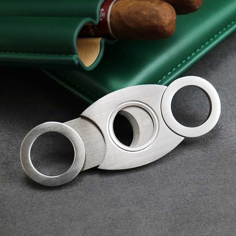 NEW 3 Slots Cigar Case Set Portable Humidor Box W/ Stainless Steel Cigar Cutter Travel Smoking Cigarette Storage Accessories