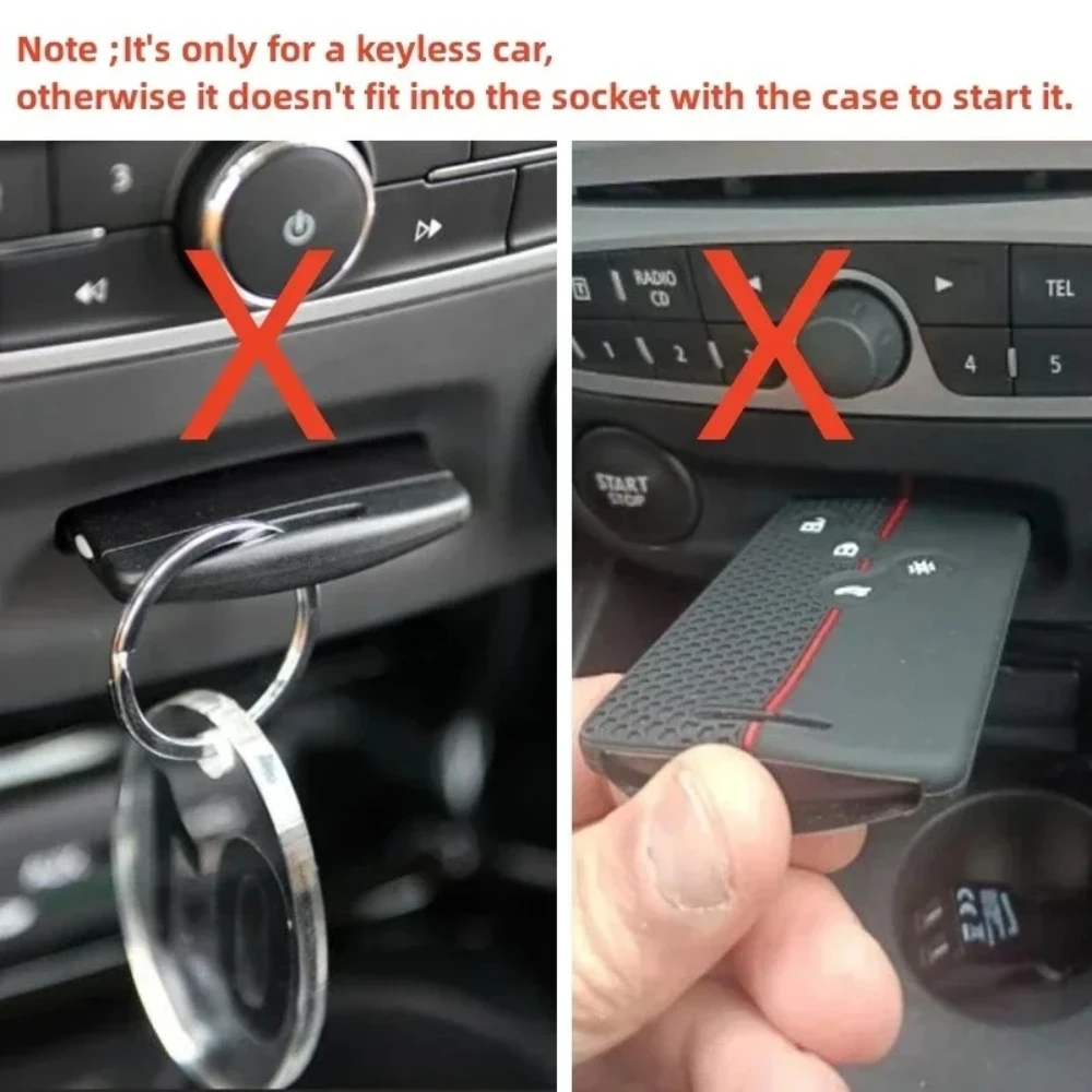 Silicone Key Case for Renault Megan 3 Laguna Fluence NEMA Clio 4 Captur Zoe Card 4 Button Key Cover Remote Protection Keychain