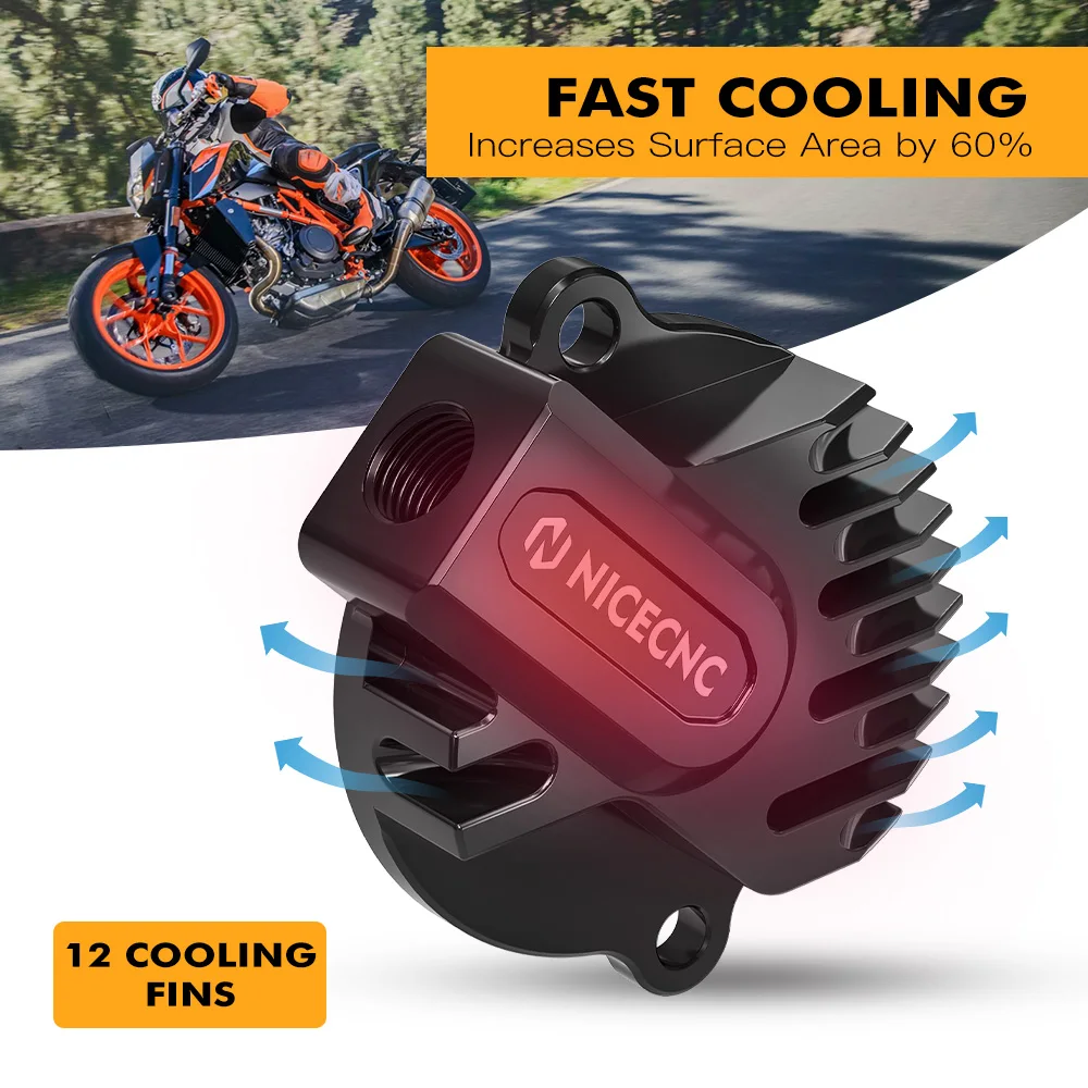 Motorölfilter-Abdeckkappe Öldruckschlauch Ölfilterkappe für KTM 690 Enduro R 690 SMC R 690 Duke /R Husqvarna 701 Enduro – Detail 6