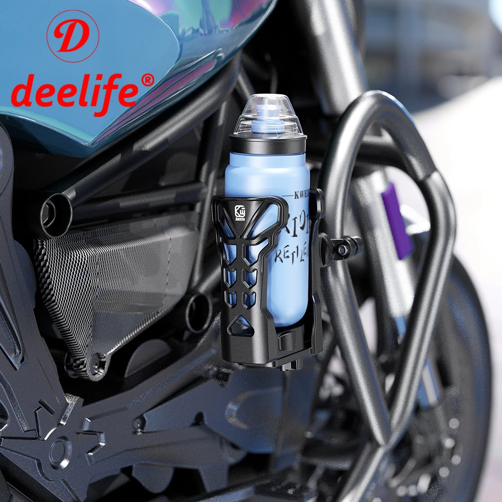 Deelife Motorcycle Cup Holder for Bicycle Water Bottle Mount Moto Bike Bracket Handlebar Stand