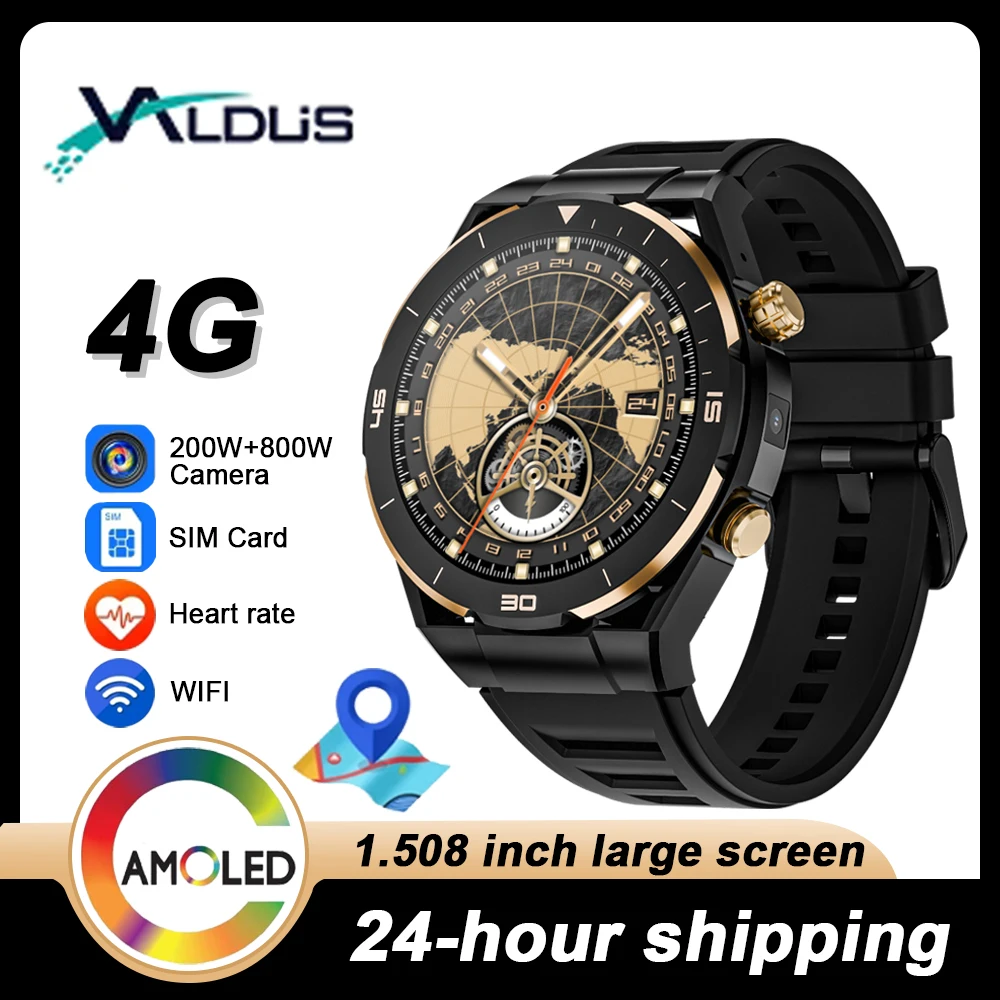 2025 New P888 4G Smartwatch 64GB Memory SIM Card 200W+800W Camera WIFI Connection HD Video Call Heart Rate Detection Smartwatch