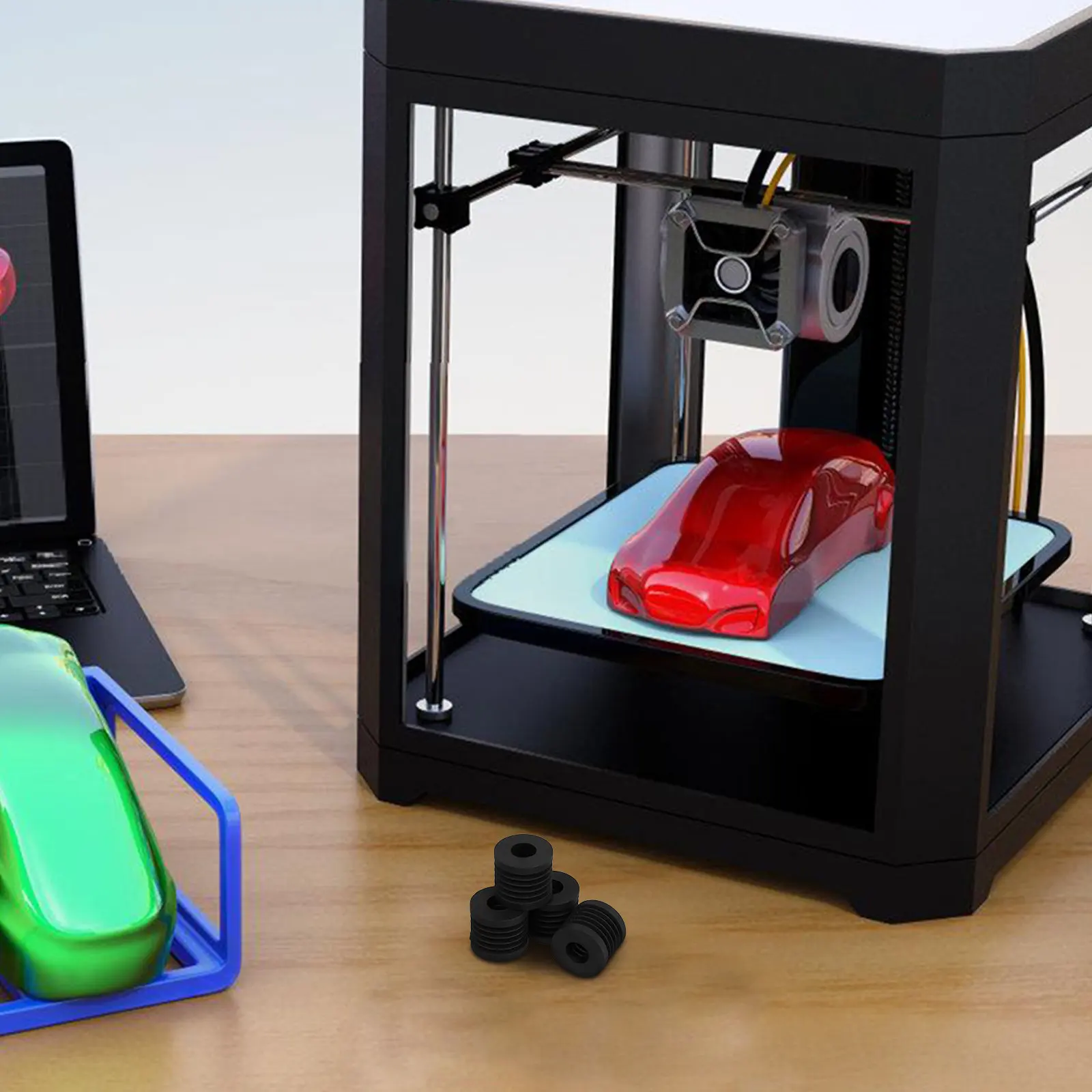 

4 шт. антивибрационные накладки для 3D-принтера, силиконовые подушечки для поглощения ударов, универсальные, совместимые, стабилизирующие, снижающие шум
