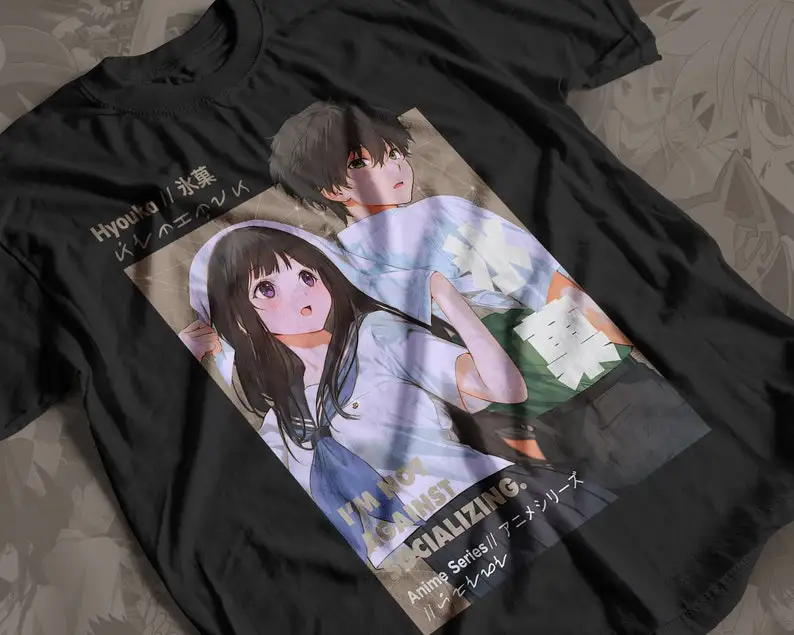 

Hyouka Anime T-shirt Unisex Graphic Anime Tee, Manga Shirt