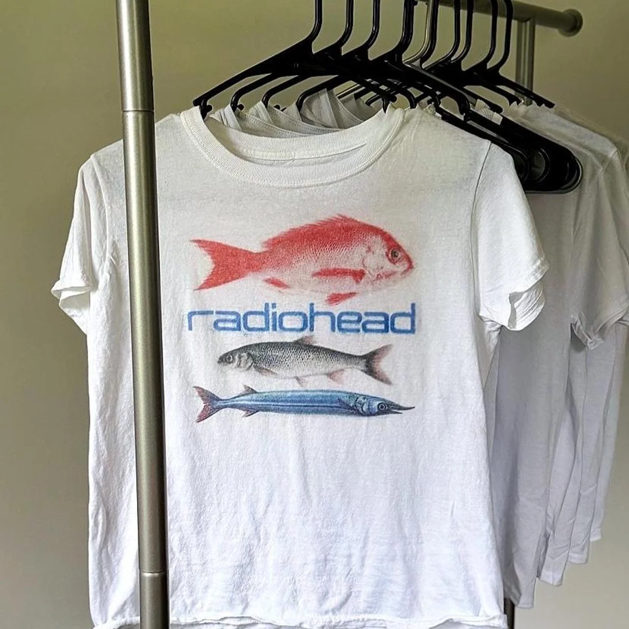 Radiohead (British rock band) Fun Radiocat The Bends Printed T-Shirt, Unisex, Retro Gothic Style, Loose Fit, Men's Emoji T-Shirt