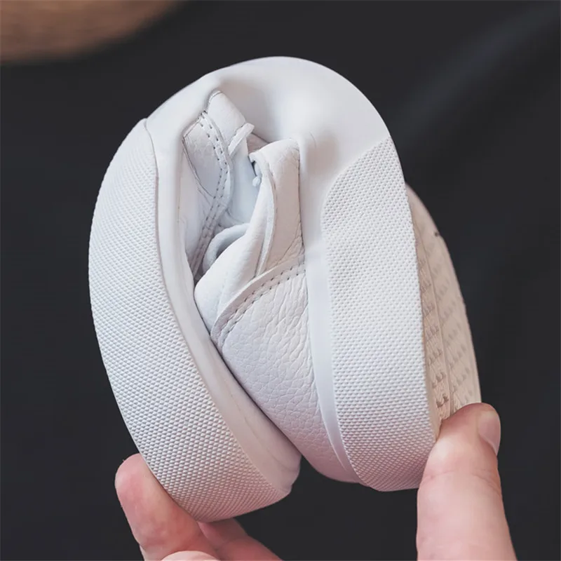 Maogu-zapatillas de deporte vulcanizadas con plataforma para mujer, zapatos vulcanizados de cuero para correr, Tenis informales, tendencia de moda,