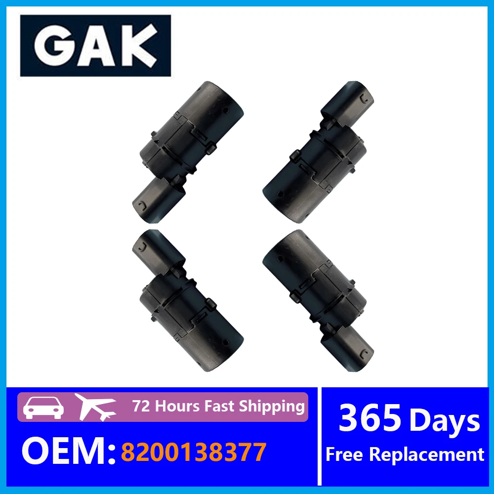 4PCS 8200138377 8200049264 GAK Front Rear PDC Parking Reverse Sensor Accessories For Renault LAGUNA II Replacement Parts