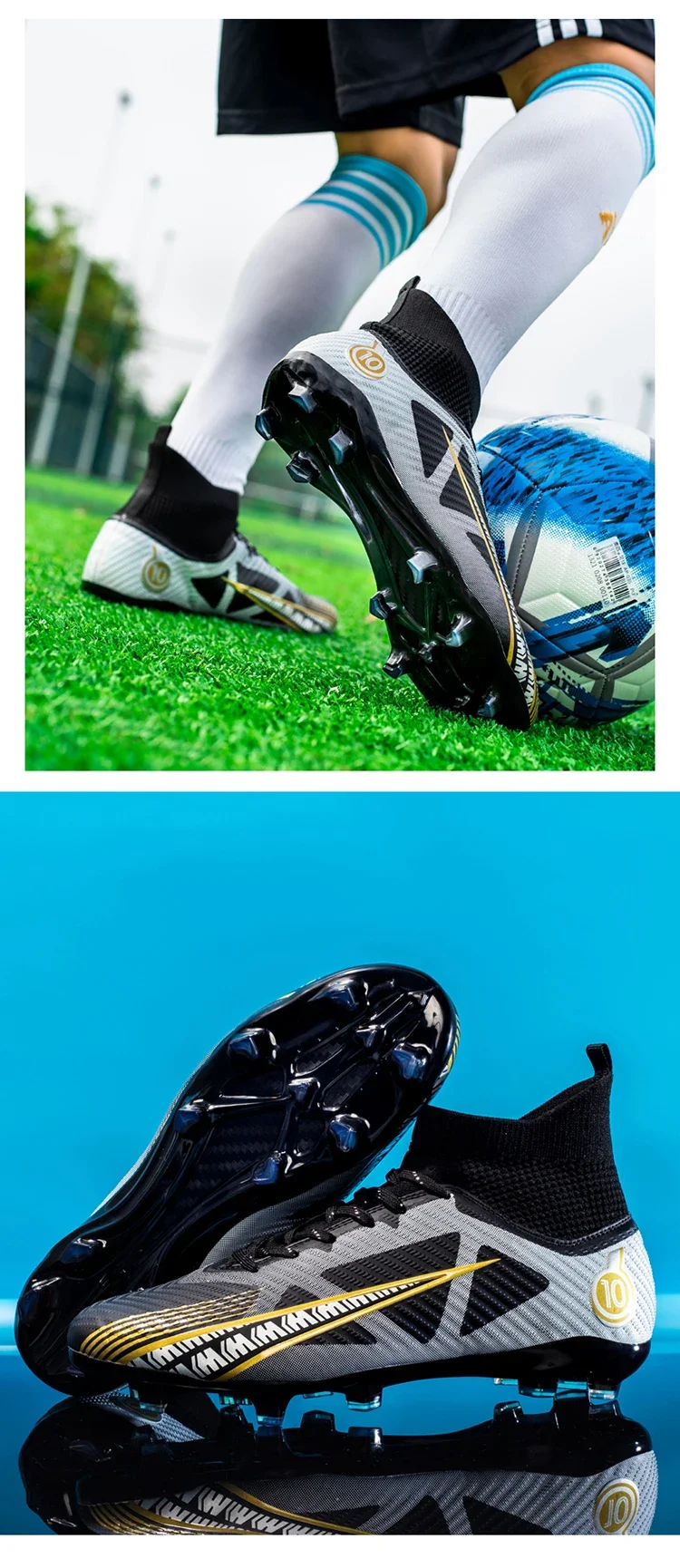 Herren Fußballschuhe Professionelle Original Widerstandsfähige Männer-Trainingsschuhe Atmungsaktive Hochwertige Fußballstiefel Rutschfeste Fußballschuhe – Detail 15