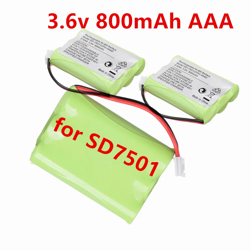 Cordless Home Phone 3.6V 800mAh NiMH AAA Battery for Motorola SD-7501 V-Tech 89-1323-00-00 AT and T Lucent 27910 CPH-464D