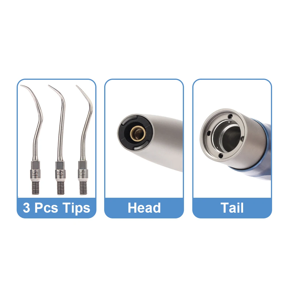 Dental Air Scaler Handpiece With LED Super Sonic Scaling Technology High Frequency Pneumatic Scaler KV Coupler