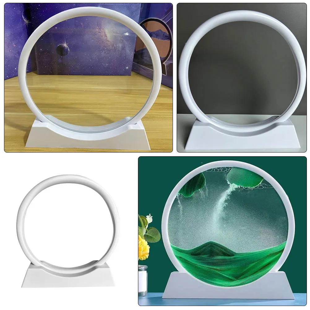 Accessori per immagini fai-da-te Kit di pittura con sabbie mobili con base quadrata rotonda da 12 pollici Kit di sabbie mobili con sabbia Cornice per esposizione per bambini