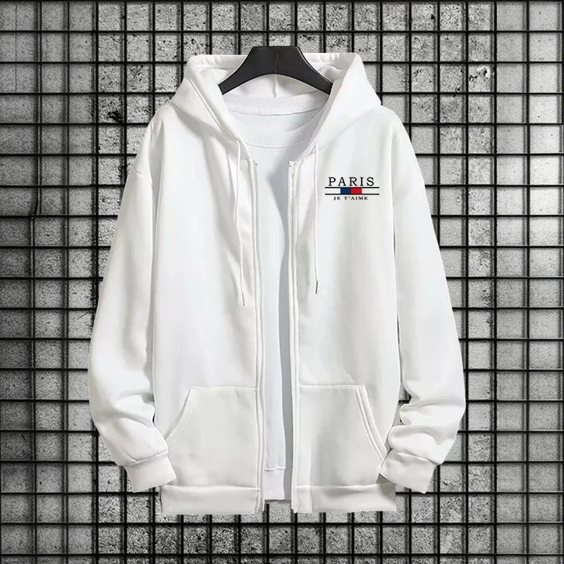 남성 2피스 세트 2025 신상 지퍼 후드티 및 스웨트팬츠 도시 스트릿웨어 트랙수트 가을 겨울 캐주얼 패션