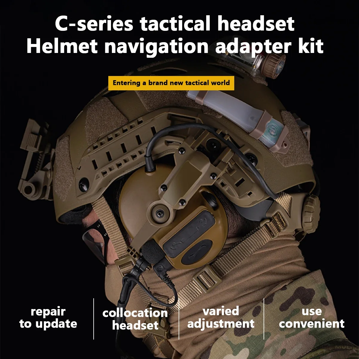 Tactical Helmet Headphone Rail Adapter OPS CORE ARC/Wendy M-LOK  Helmet Mount Suitable for Tactical COMTAC III Shooting Headset