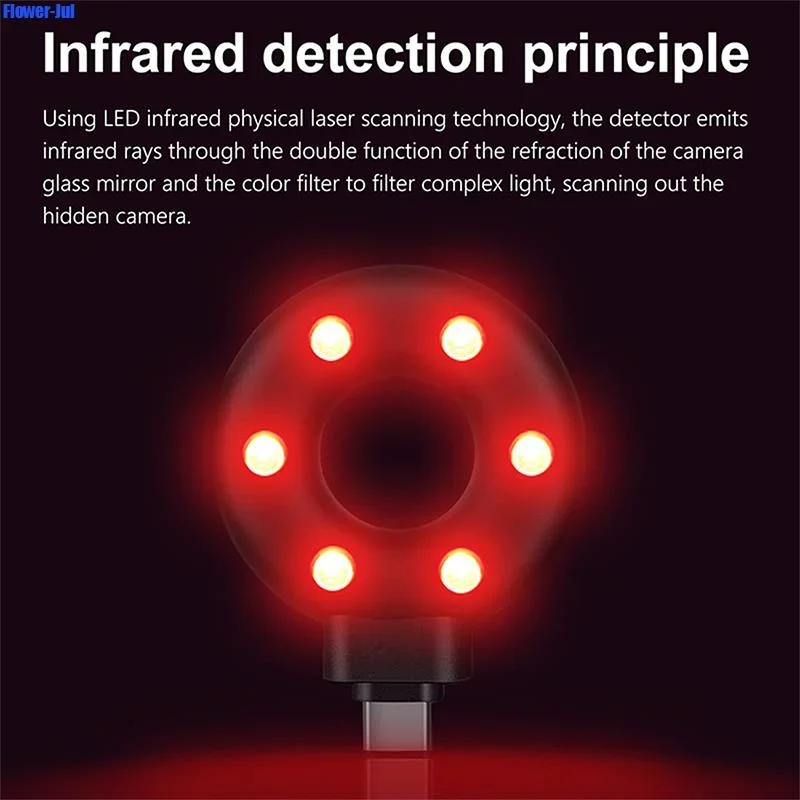 Detector antiespionaje portátil, Mini teléfono móvil, alarma USB, Hotel, infrarrojo, antivigilancia, tiro Candido, cámara Pinhole