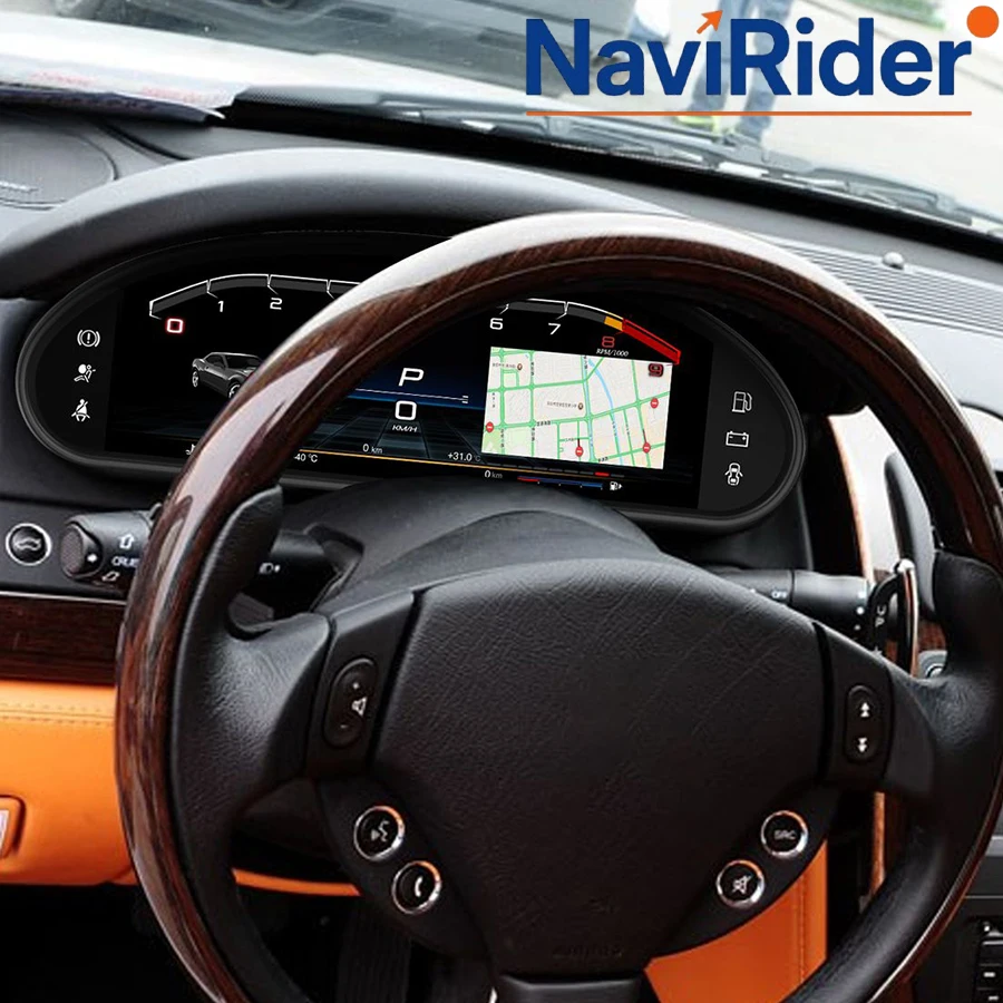 For Maserati Quattroporte 2006-2012 12.3 Inch Multiple Color UI Virtual Cockpit LCD Digital Instrument Cluster Speedometer
