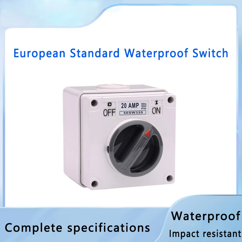 ip66 Outdoor waterproof switch pc plastic flame retardant material European standard outdoor power outlet garden bathroom